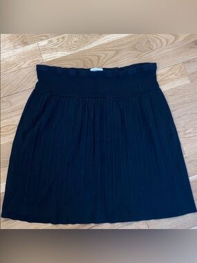 Merona Black Knit Pleated Sweater Skirt size XXL